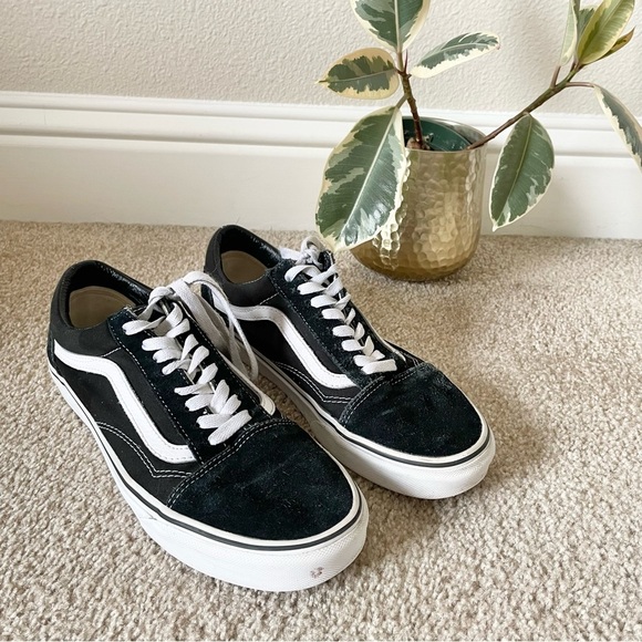 Vans Old Skool Classic Black Suede Leather and White - Picture 2 of 6
